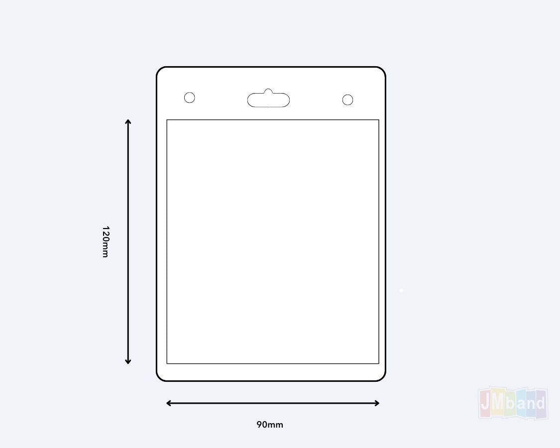A photo of Lanyard Pouches for Business Cards in Stock from JM Band®. Purchase Accessories in 90 X 120 vertical here.