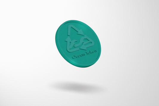 A photo of Recycled Ocean Plastic Tokens from JM Band®. Purchase Tokens in 23.3 mm (1€) here.