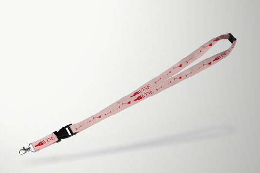 A photo of Rough Lanyard with Print from JM Band®. Purchase Lanyards with No Accessories here.