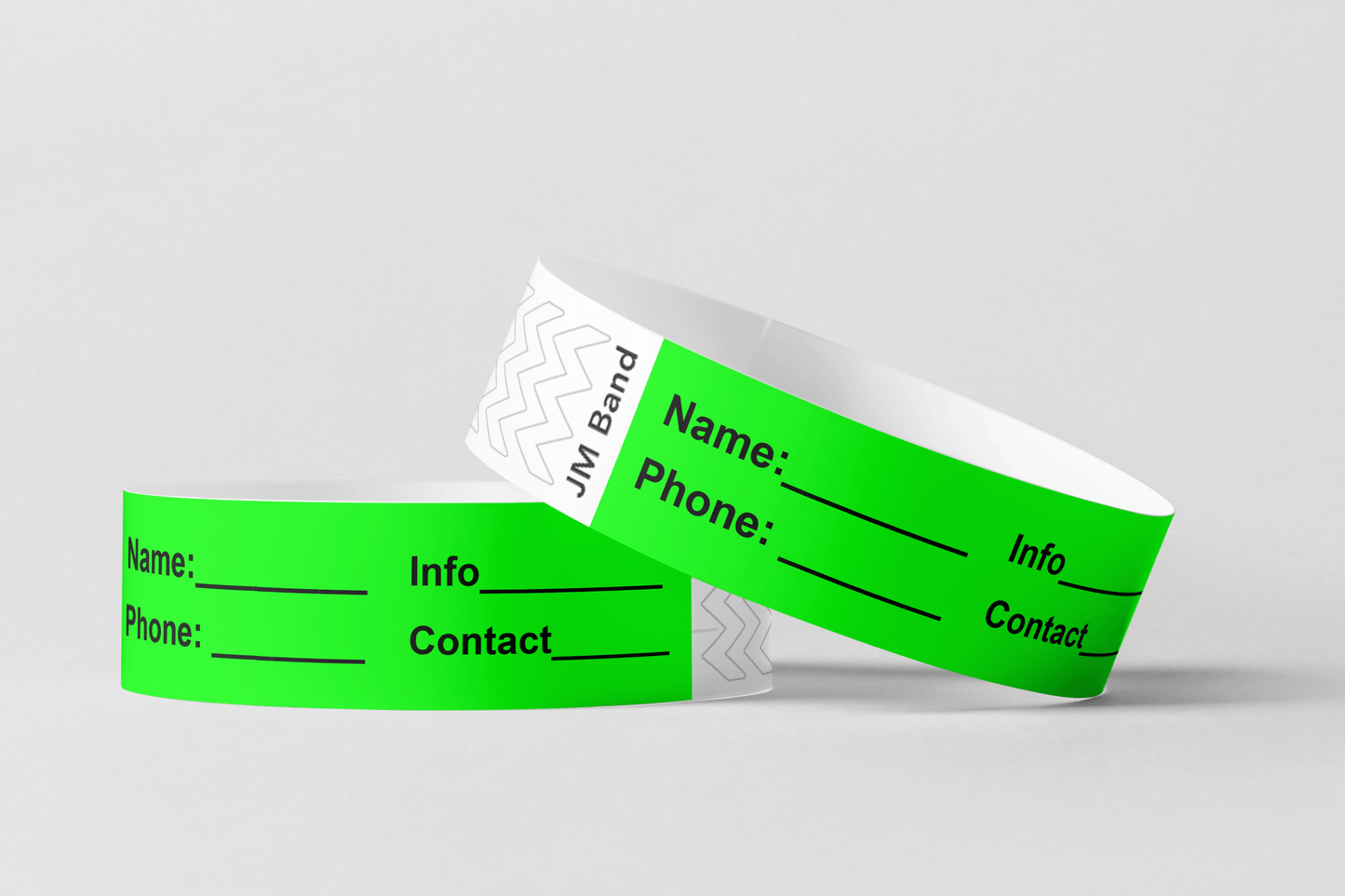 ID Paper Wristbands Paper wristbands JM Band® 10 Green