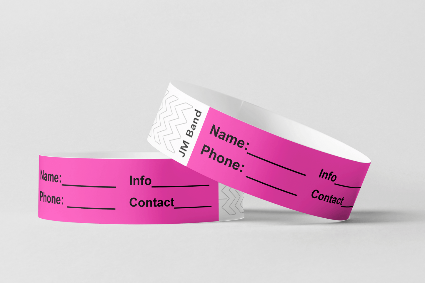 ID Paper Wristbands Paper wristbands JM Band® 10 Pink