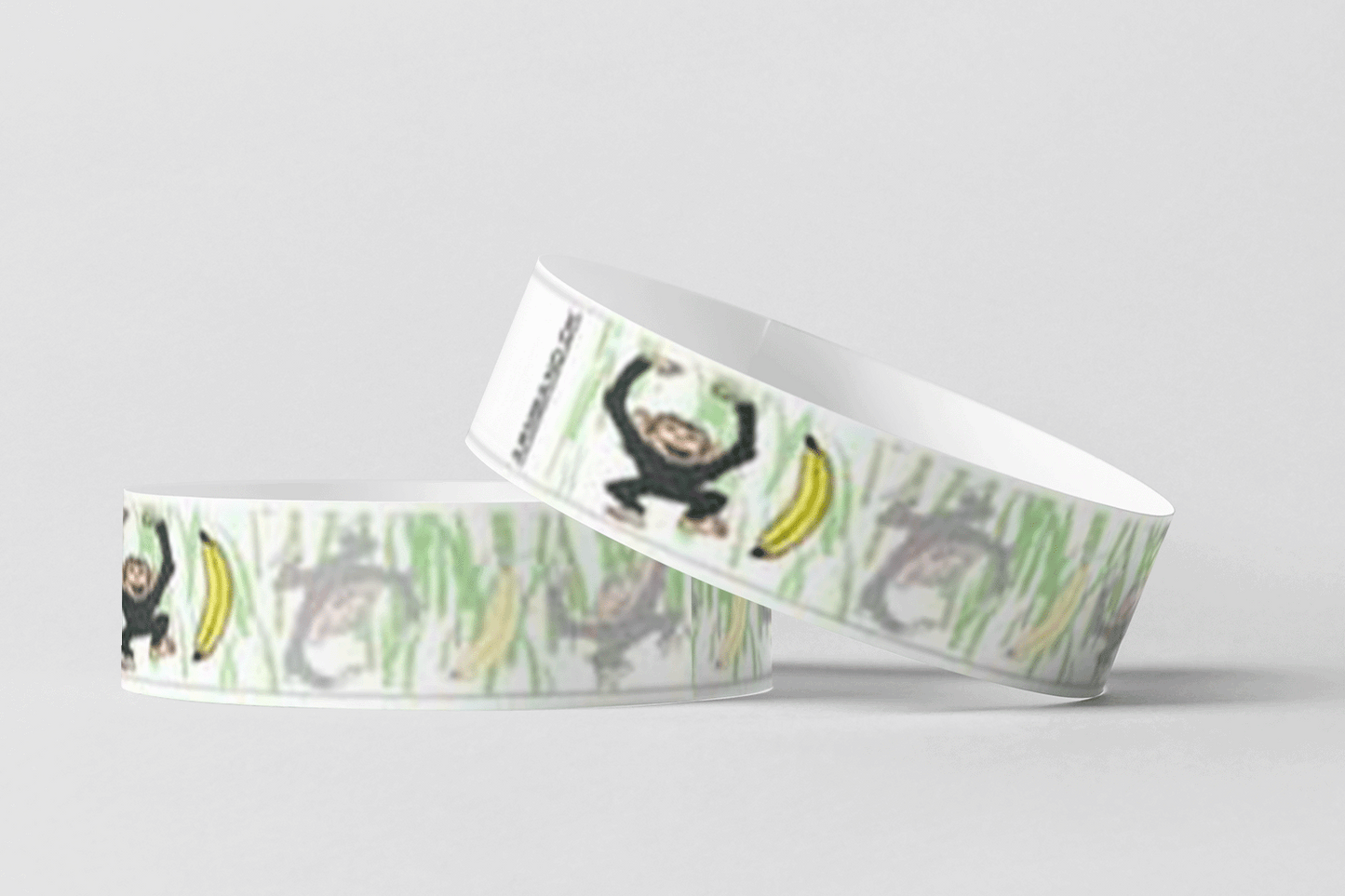 Paper Wristbands - Pre-Printed Paper wristbands JM Band EU 10 Monkeys