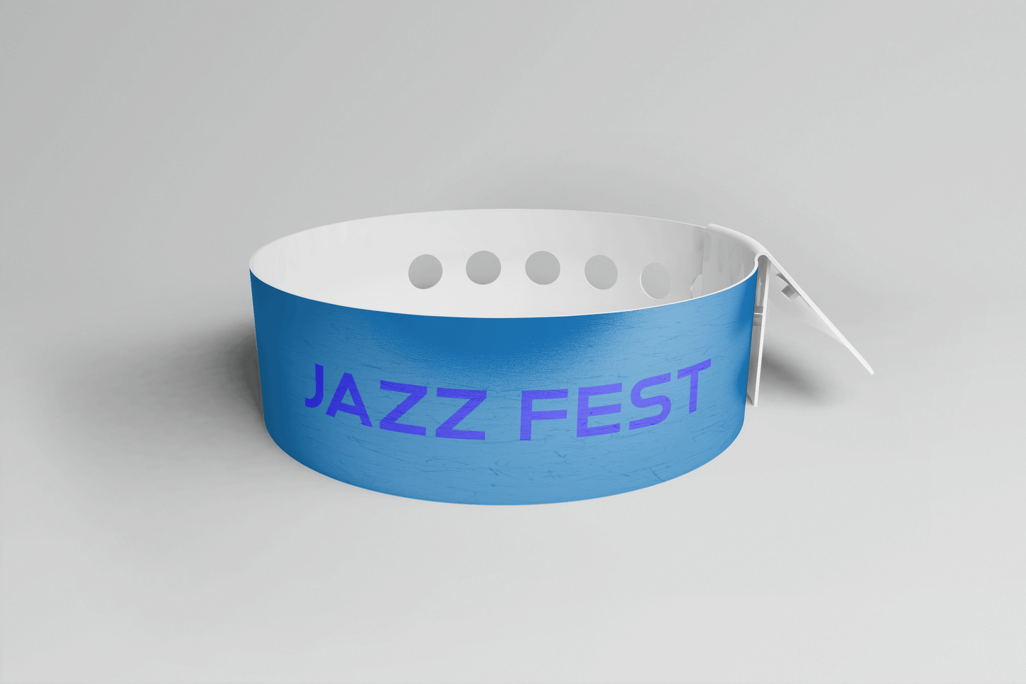 Printed Vinyl Wristbands - L Shape Vinyl Wristbands JM Band EU 1 Blue