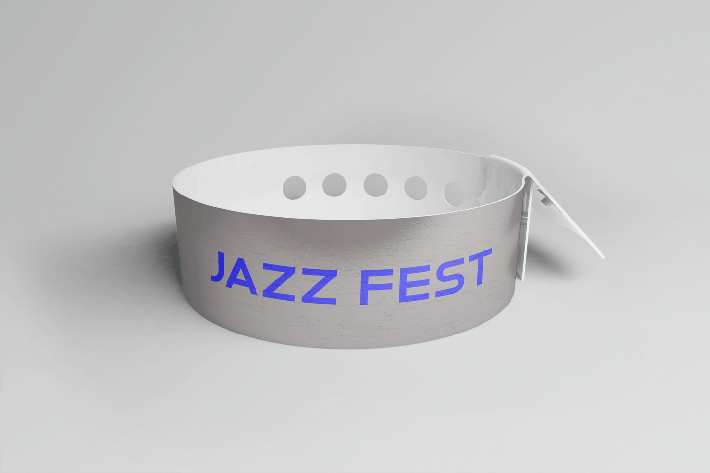 Printed Vinyl Wristbands - L Shape Vinyl Wristbands JM Band EU 1 Gray