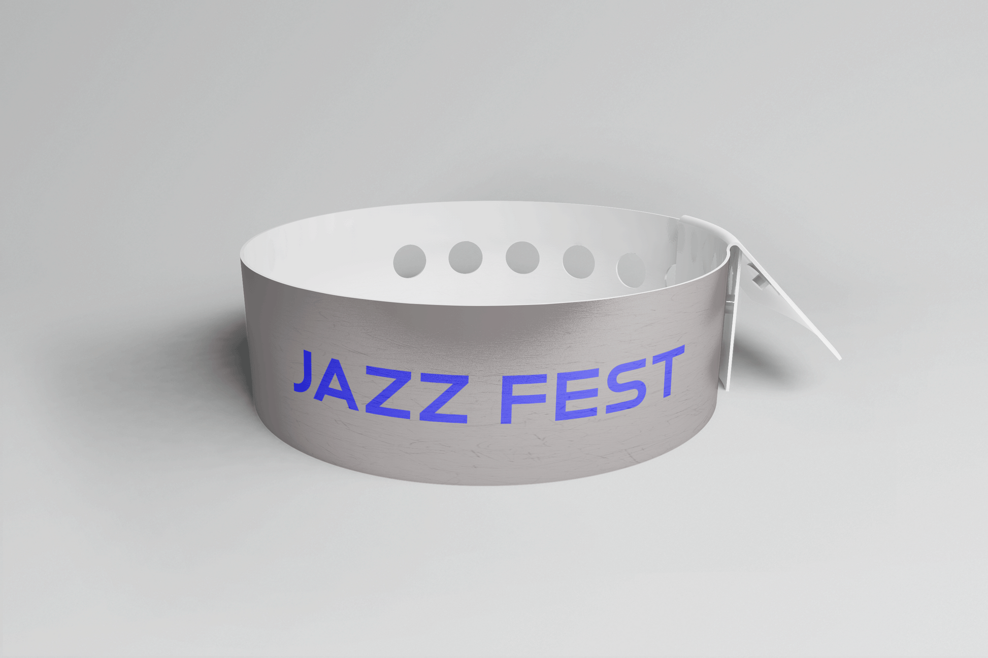 Printed Vinyl Wristbands - L Shape Vinyl Wristbands JM Band® 1 Gray