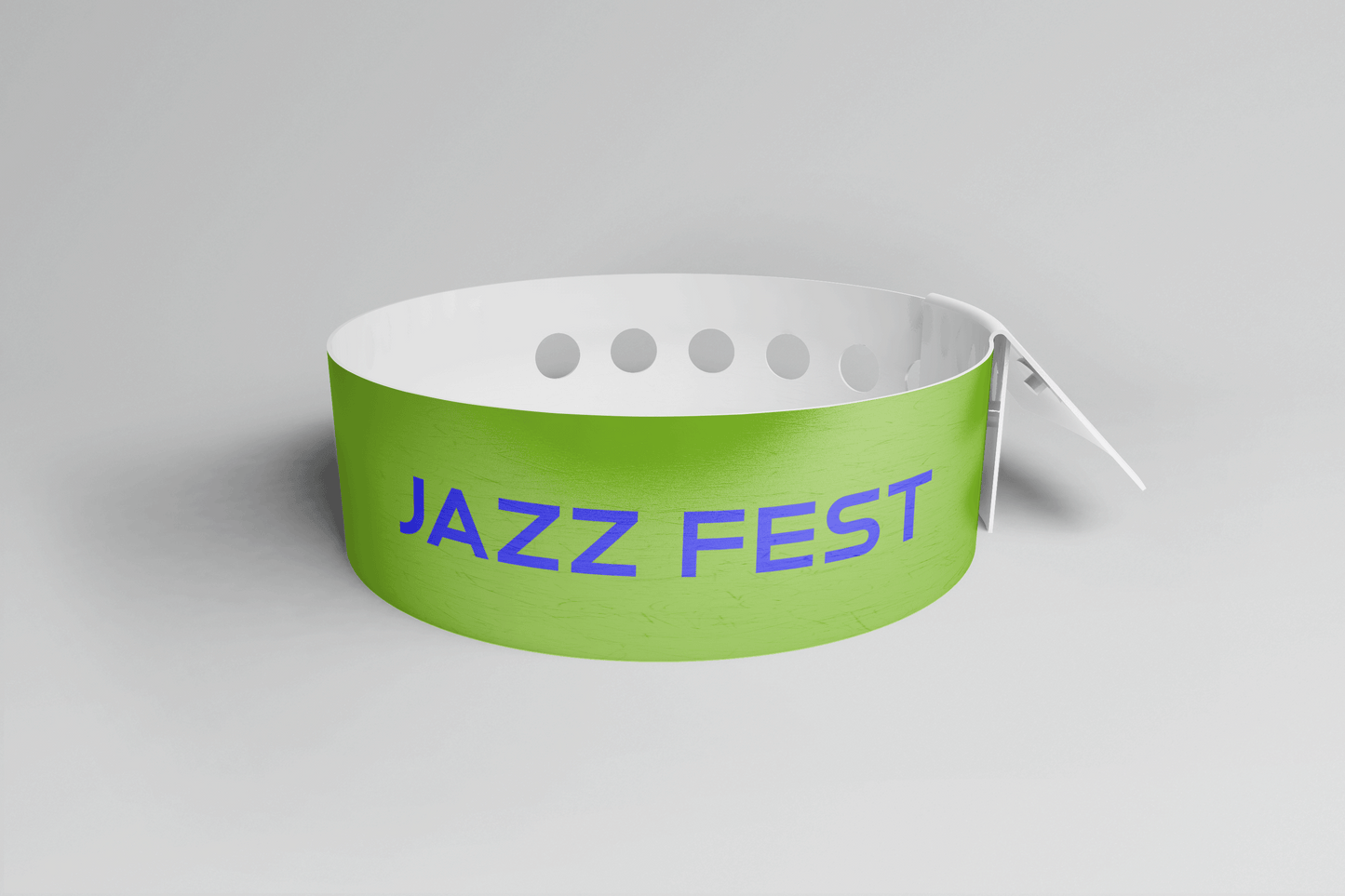 Printed Vinyl Wristbands - L Shape Vinyl Wristbands JM Band EU 1 Neon Green