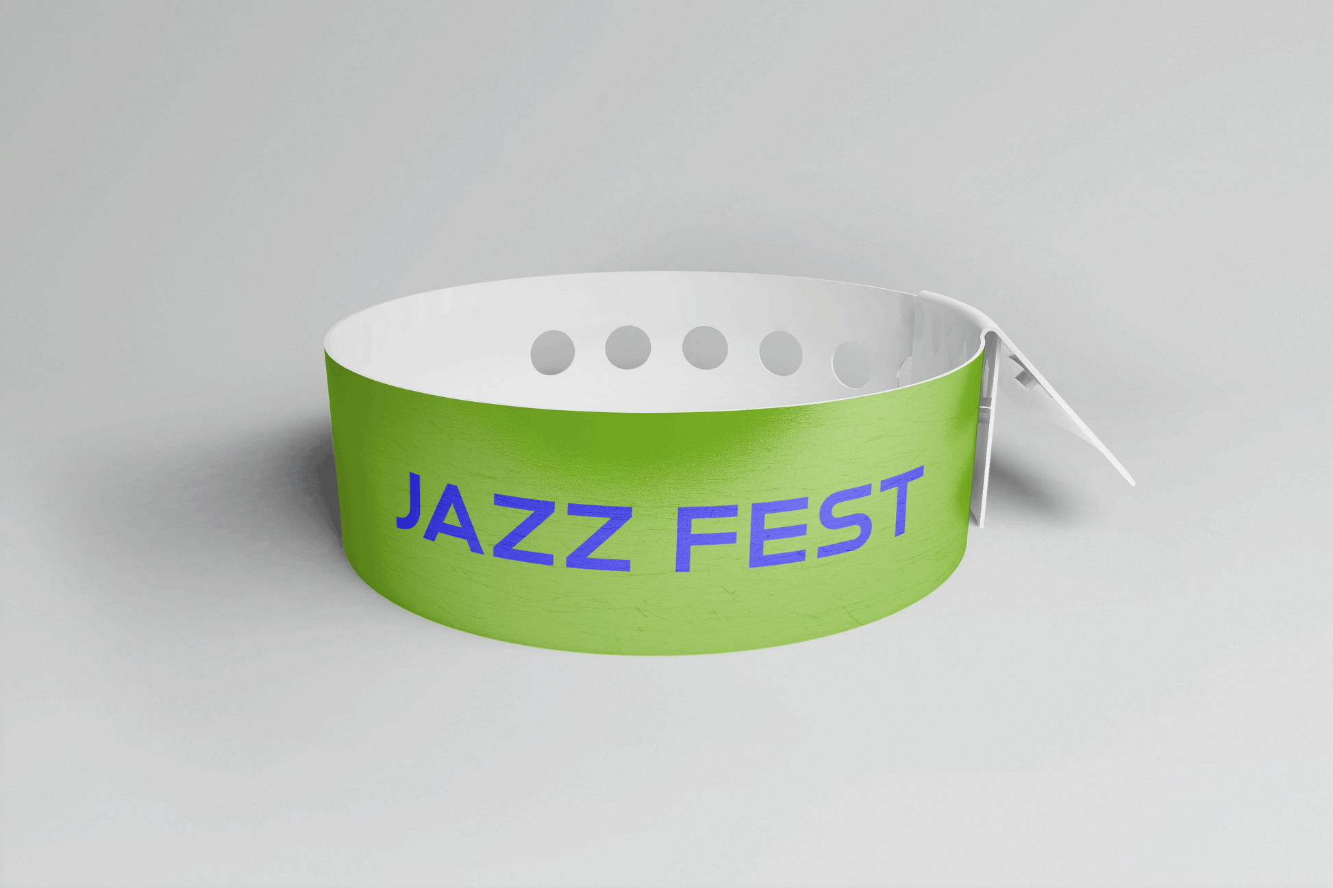 Printed Vinyl Wristbands - L Shape Vinyl Wristbands JM Band® 1 Neon Green