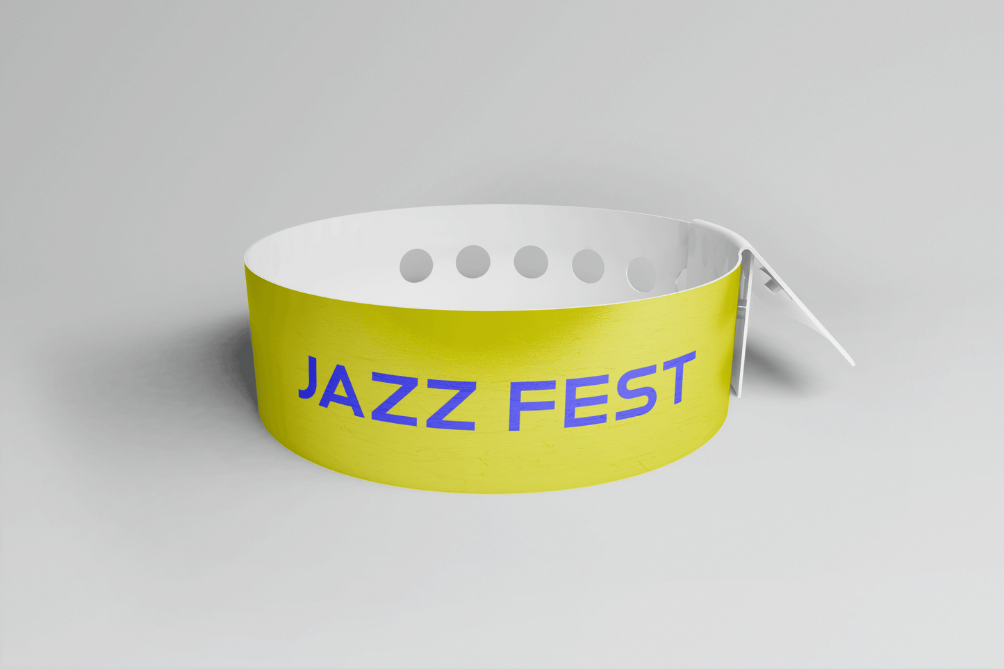 Printed Vinyl Wristbands - L Shape Vinyl Wristbands JM Band EU 1 Yellow