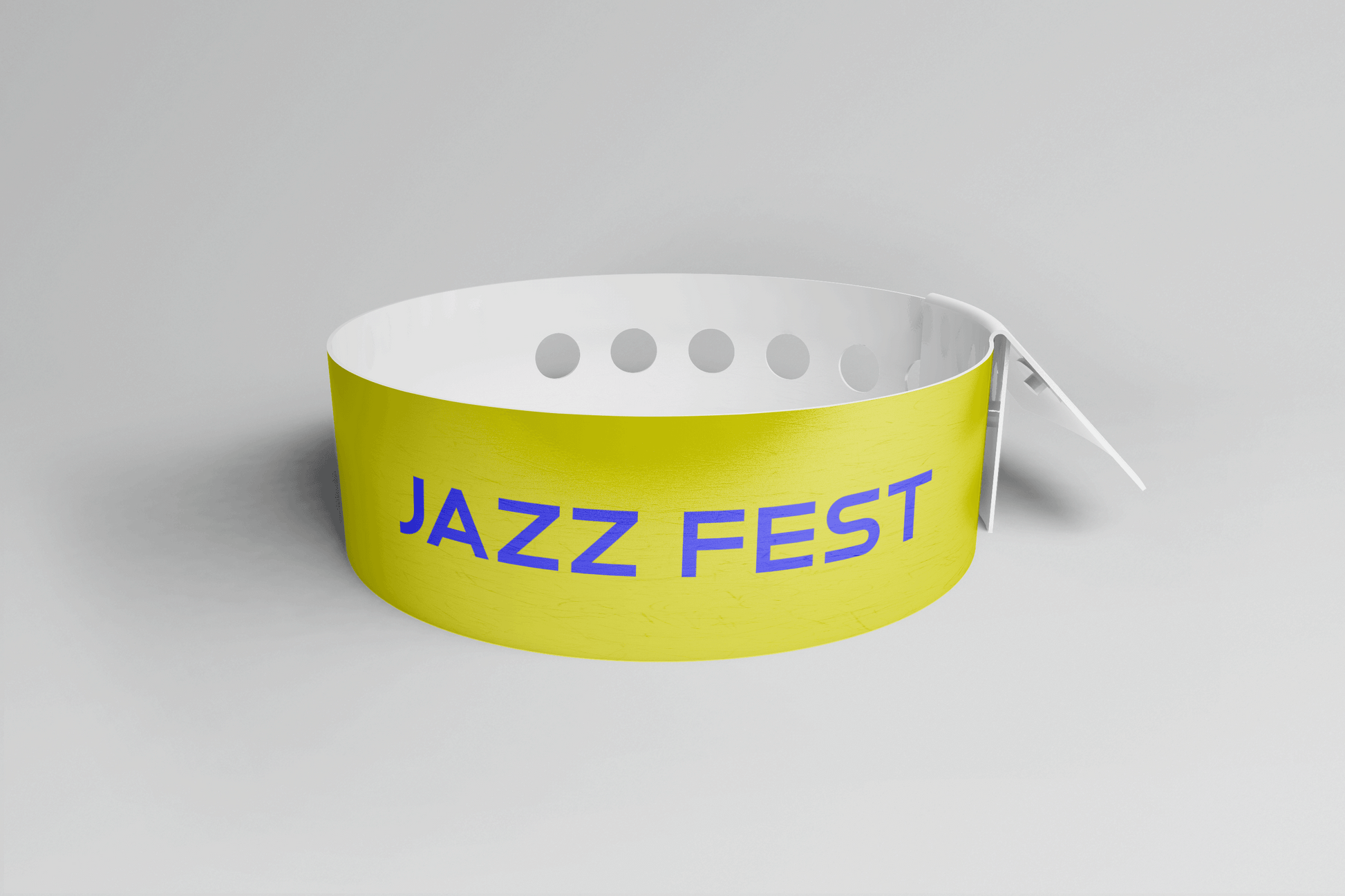 Printed Vinyl Wristbands - L Shape Vinyl Wristbands JM Band® 1 Yellow