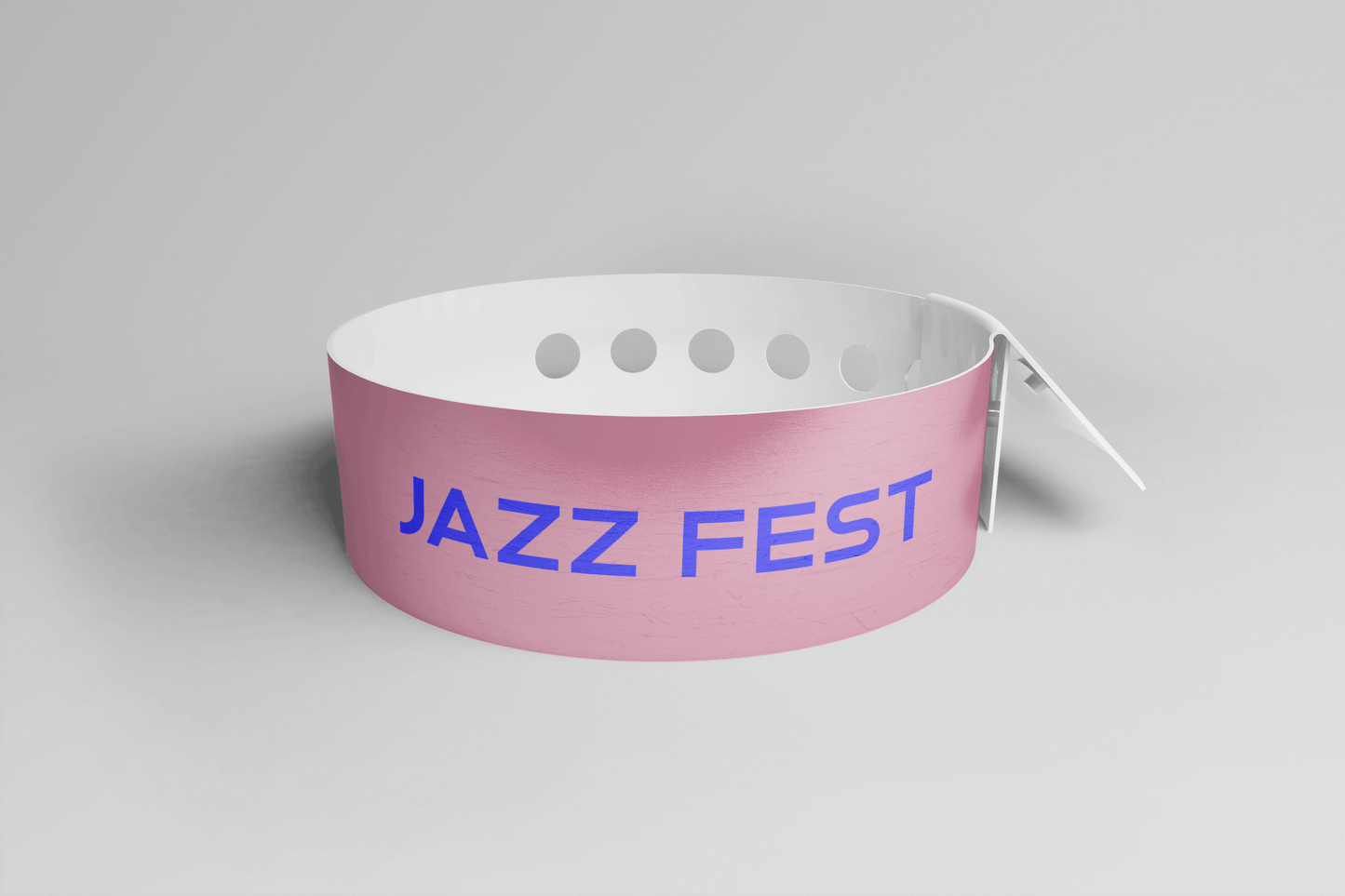 Printed Vinyl Wristbands - L Shape Vinyl Wristbands JM Band EU 1 Pink