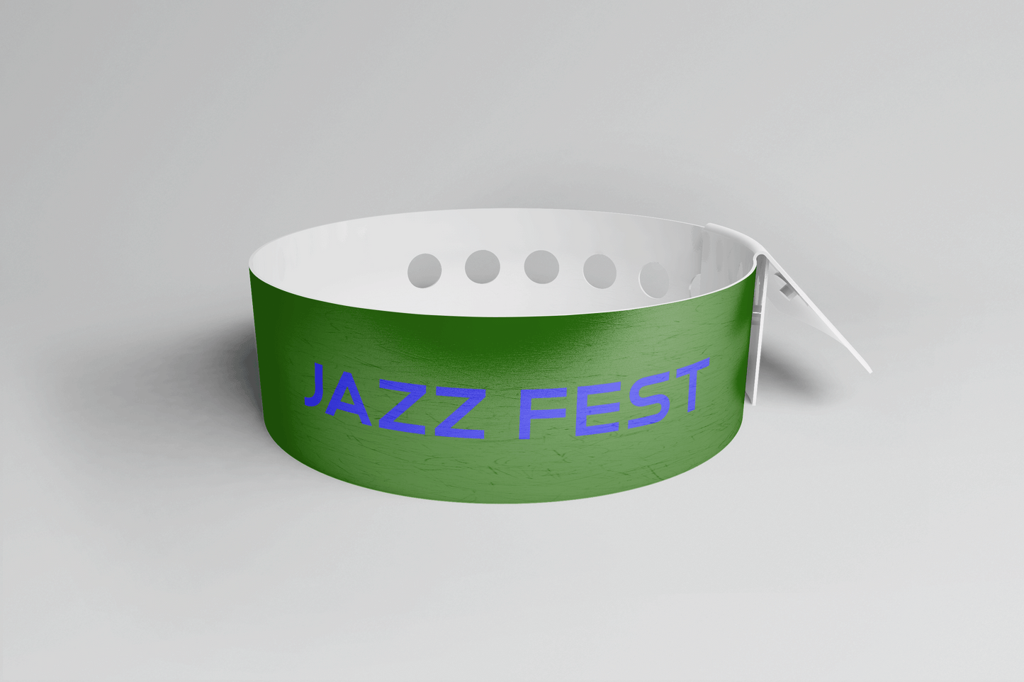 Printed Vinyl Wristbands - L Shape Vinyl Wristbands JM Band EU 1 Green