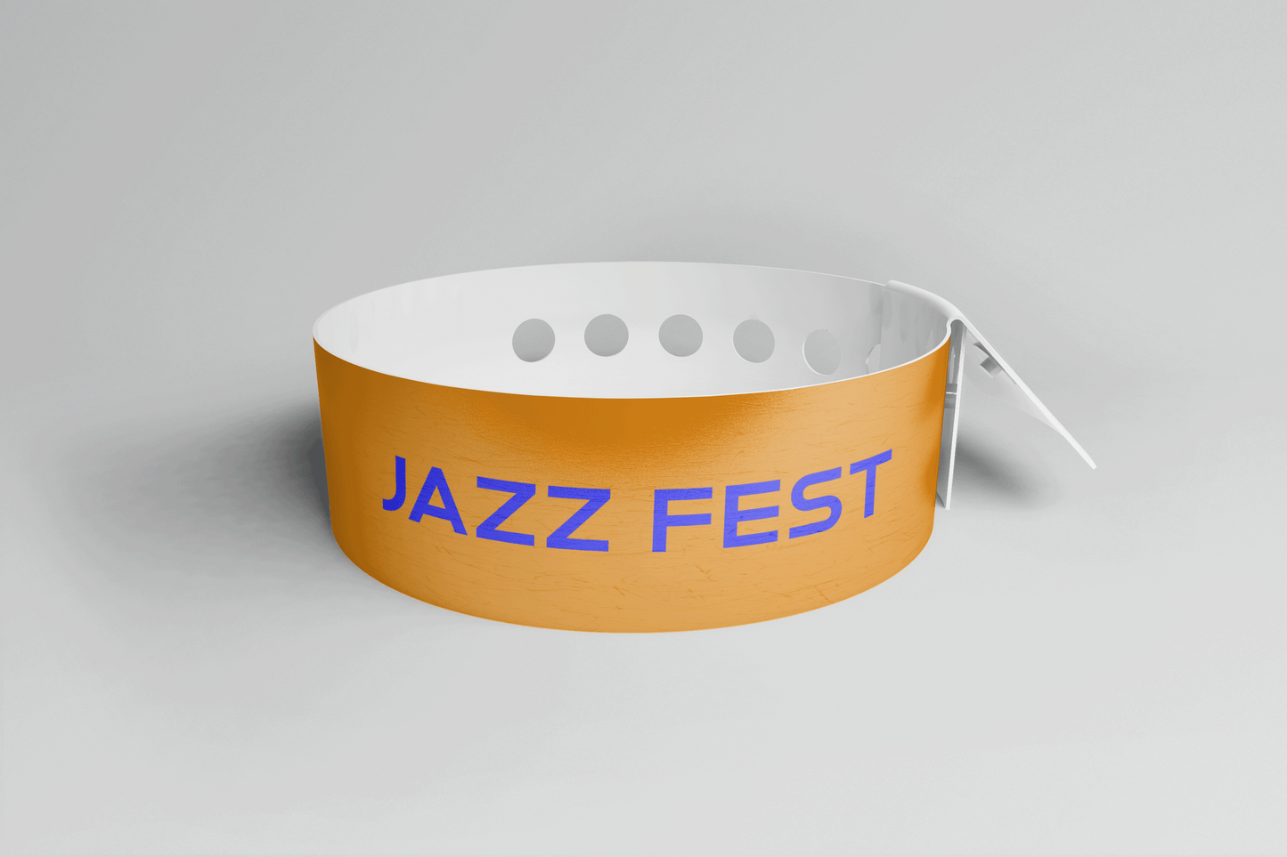 Printed Vinyl Wristbands - L Shape Vinyl Wristbands JM Band EU 1 Orange