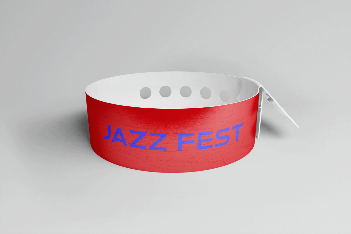 Printed Vinyl Wristbands - L Shape Vinyl Wristbands JM Band EU 1 Red