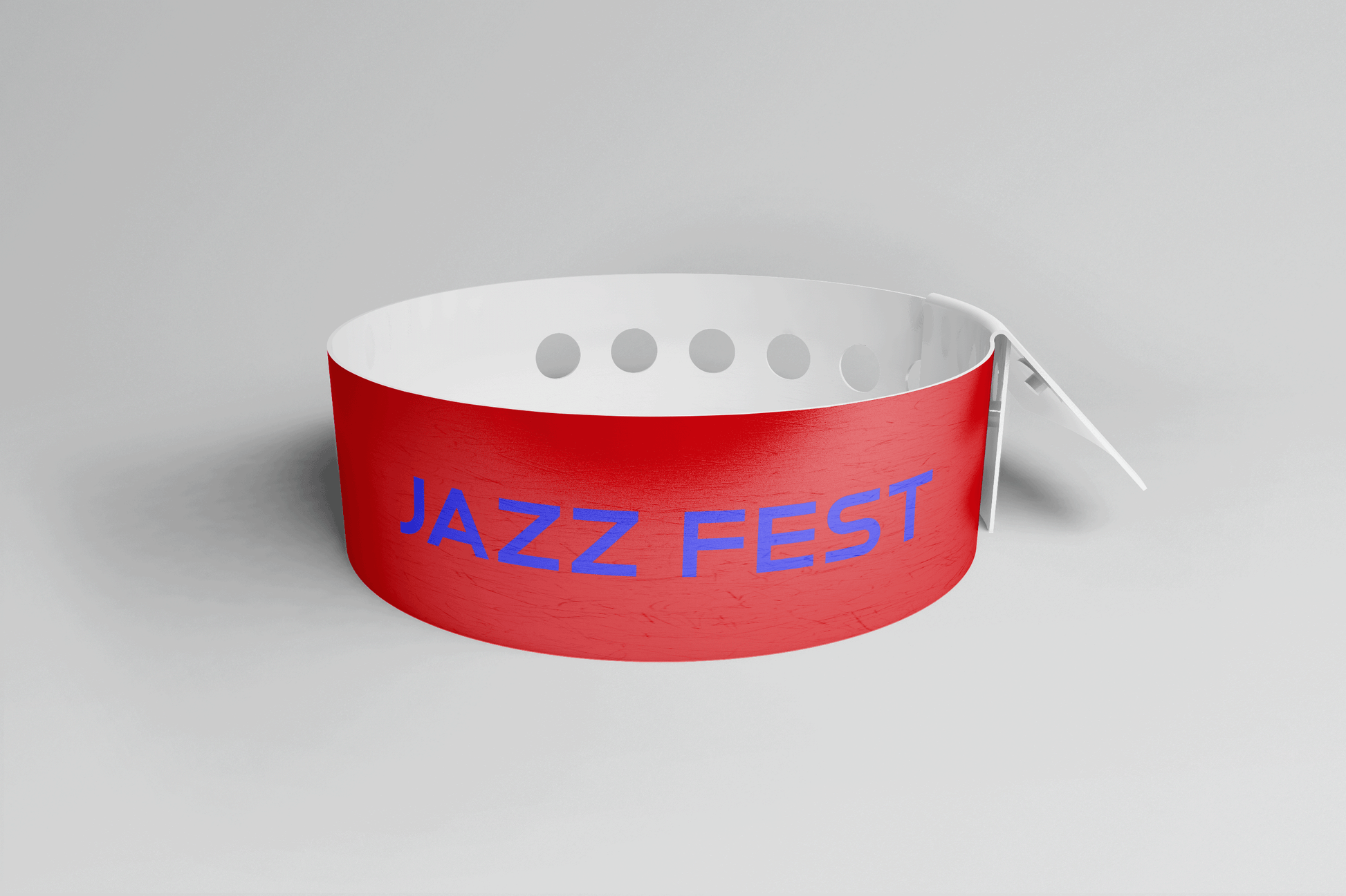Printed Vinyl Wristbands - L Shape Vinyl Wristbands JM Band® 1 Red