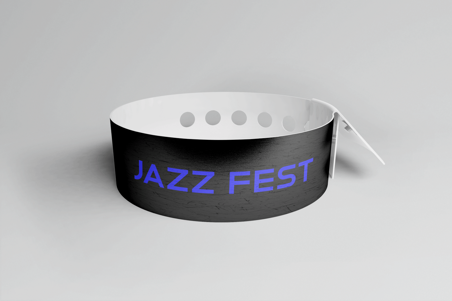 Printed Vinyl Wristbands - L Shape Vinyl Wristbands JM Band EU 1 Black