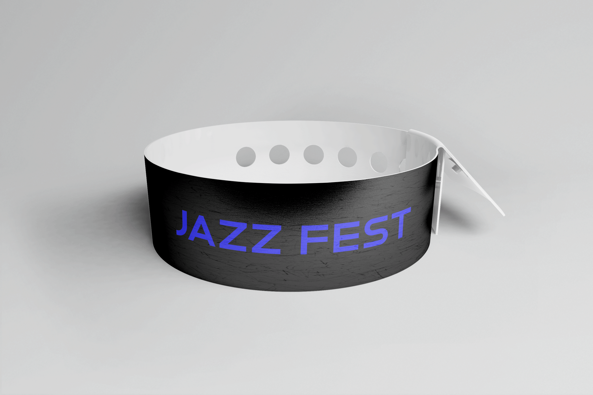 Printed Vinyl Wristbands - L Shape Vinyl Wristbands JM Band® 1 Black