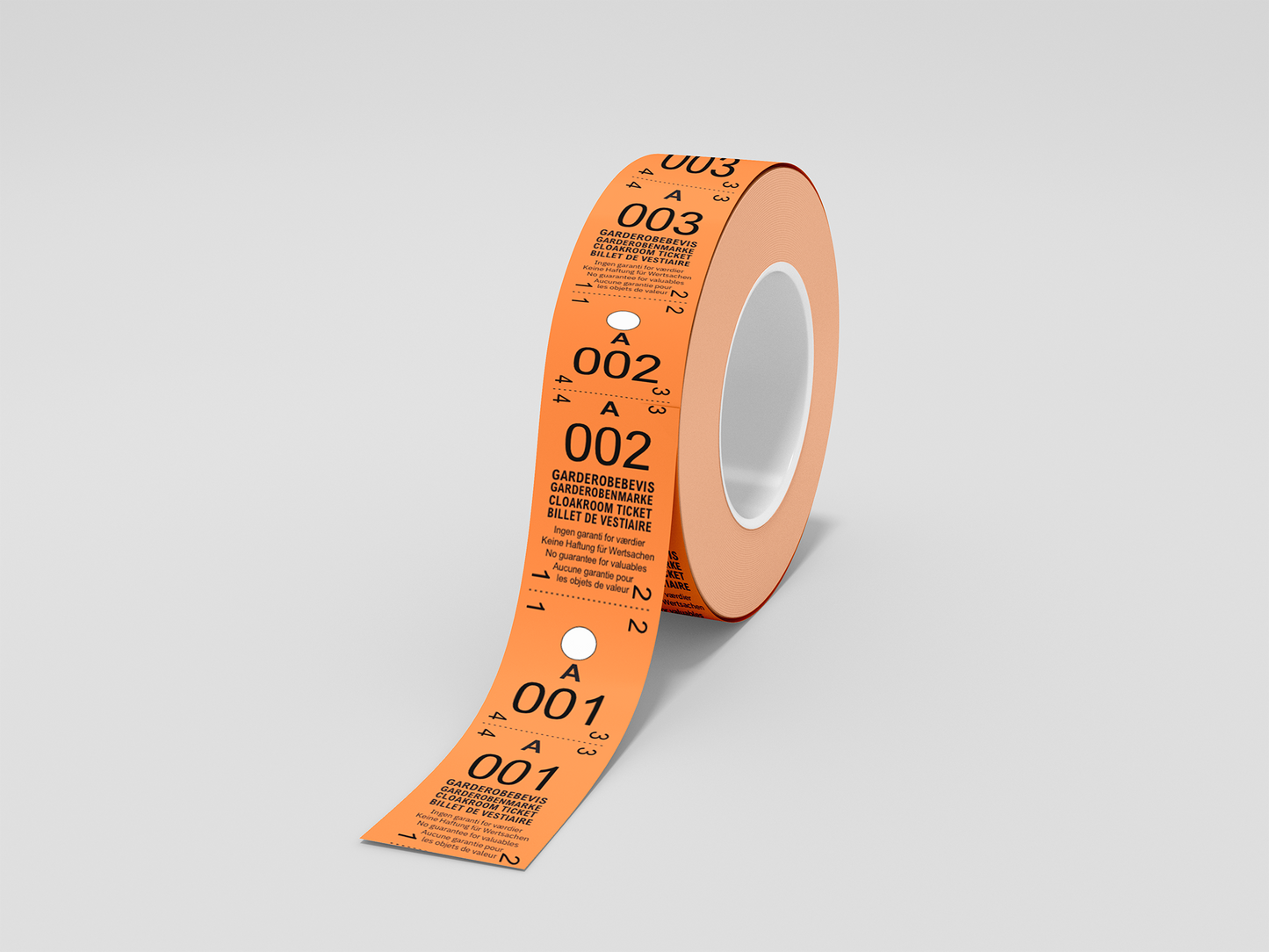 Cloakroom Tickets 2-Parts (500 pcs)
