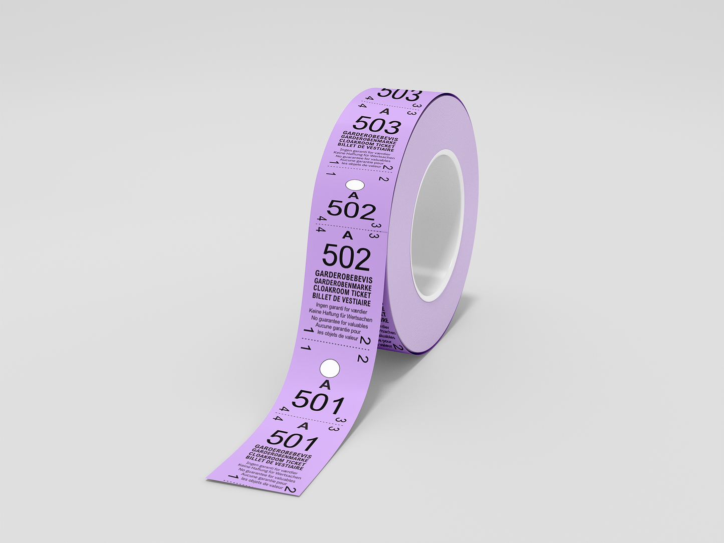Cloakroom Tickets 2-Parts (500 pcs)