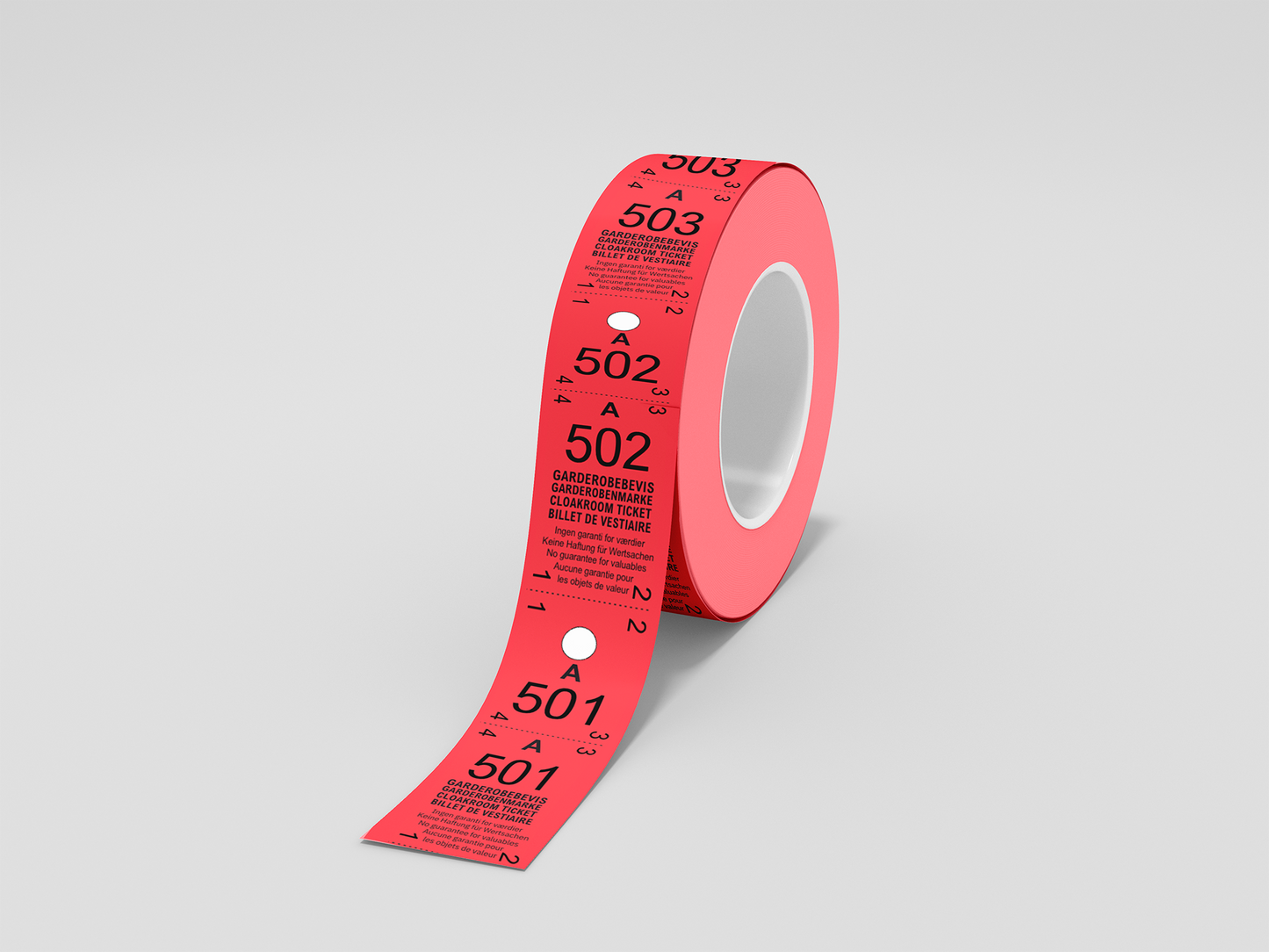Cloakroom Tickets 2-Parts (500 pcs)