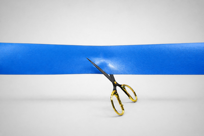 Blue colored inauguration ribbons without print from JM Band®.