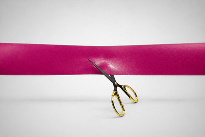 Bordeaux colored inauguration ribbons without print from JM Band®.