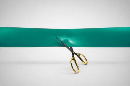 Green coloured inauguration ribbons without print from JM Band®.