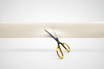 Ivory coloured inauguration ribbons without print from JM Band®.