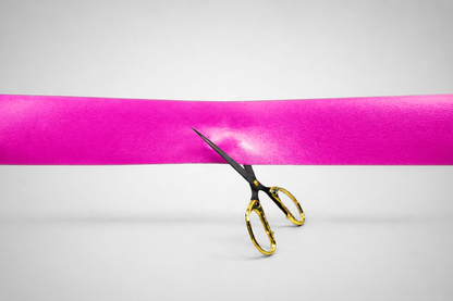 Pink coloured inauguration ribbons without print from JM Band®.