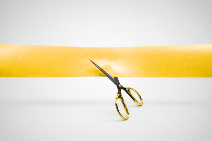Yellow coloured inauguration ribbons without print from JM Band®.