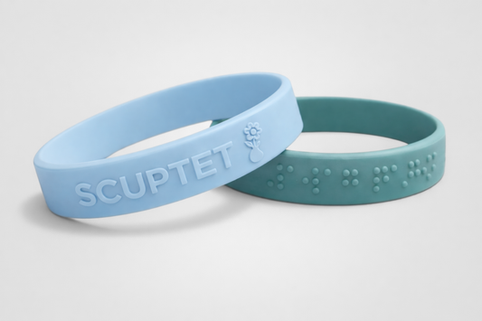 Embossed Silicone Wristbands - Raised Text