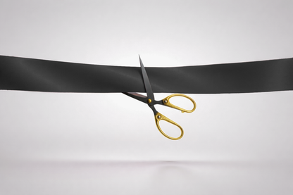 Inauguration ribbon in black ECO satin without print from JM Band®.