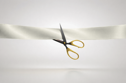 Ivory ECO satin inauguration ribbon without print from JM Band®.