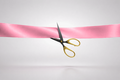 Pink ECO satin inauguration ribbon without print from JM Band®.