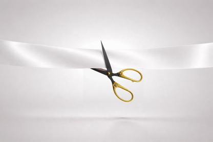 White inauguration ribbon in ECO satin without print from JM Band®.