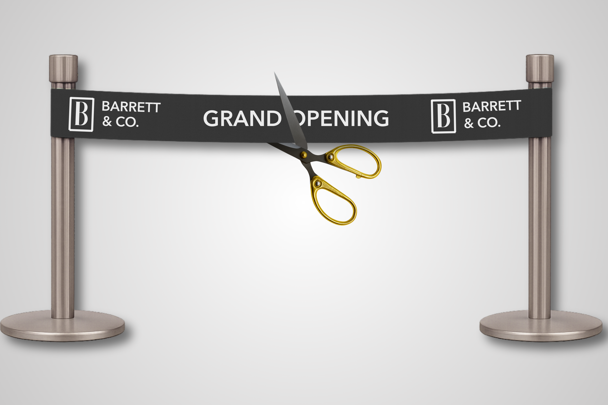 A photo of Inauguration Ribbon with Print from JM Band®. Purchase ribbon in Gold here.