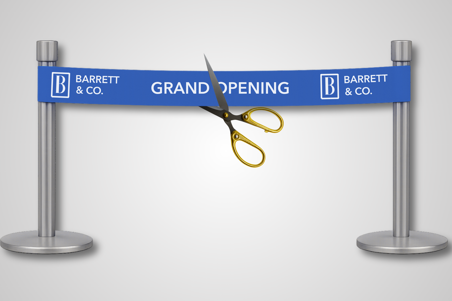 A photo of Inauguration Ribbon with Print from JM Band®. Purchase ribbon in Yellow here.