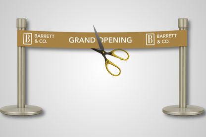 A photo of Inauguration Ribbon with Print from JM Band®. Purchase ribbon in Blue here.