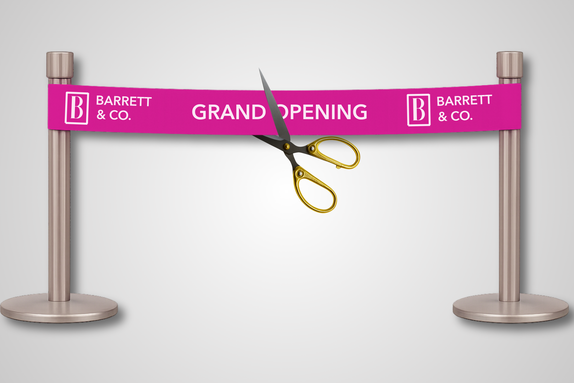 A photo of Inauguration Ribbon with Print from JM Band®. Purchase ribbon in Pink here.