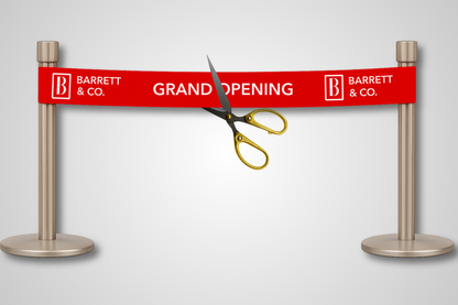 A photo of Inauguration Ribbon with Print from JM Band®. Purchase ribbon in Green here.