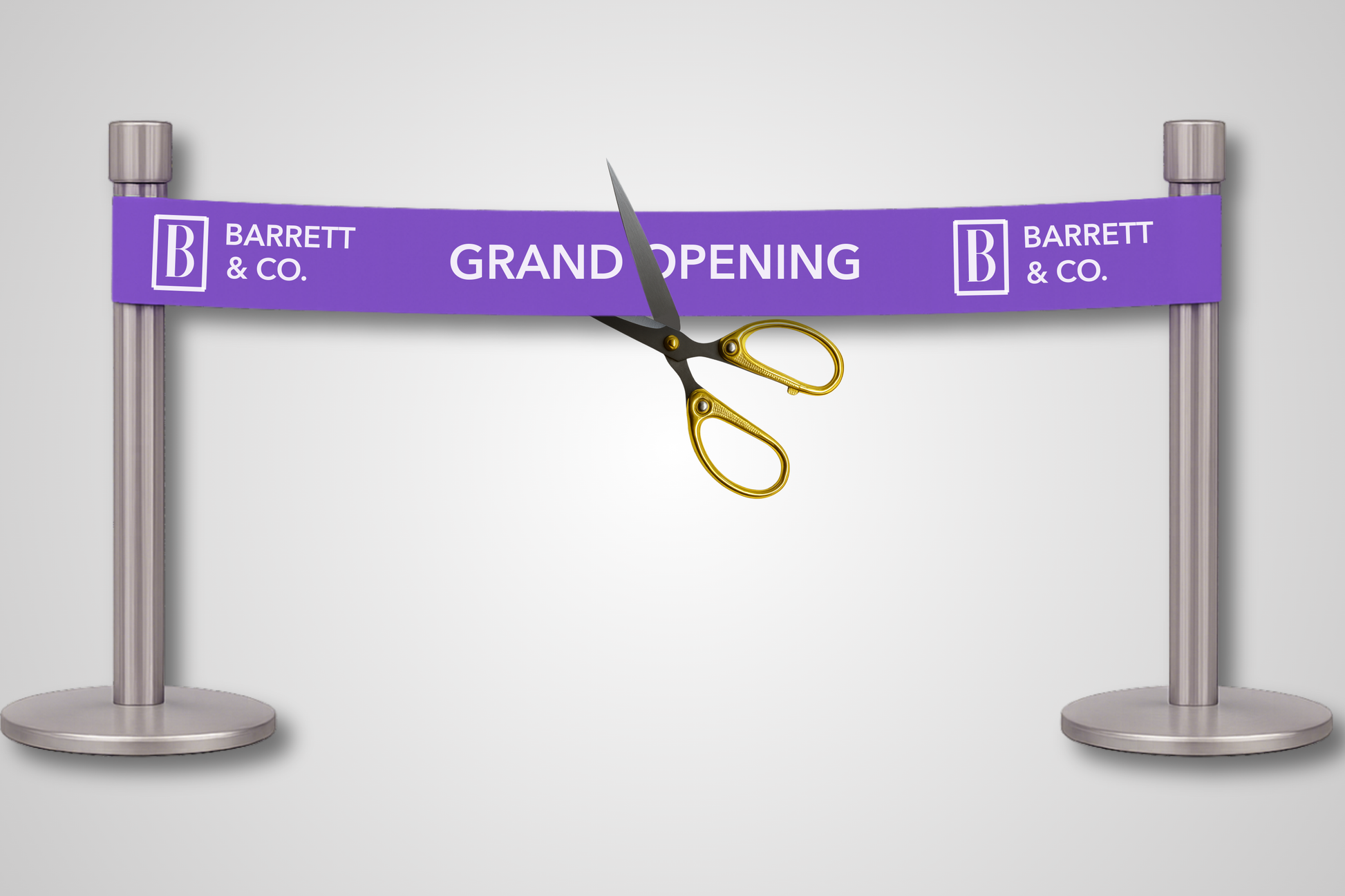 A photo of Inauguration Ribbon with Print from JM Band®. Purchase ribbon in Purple here.