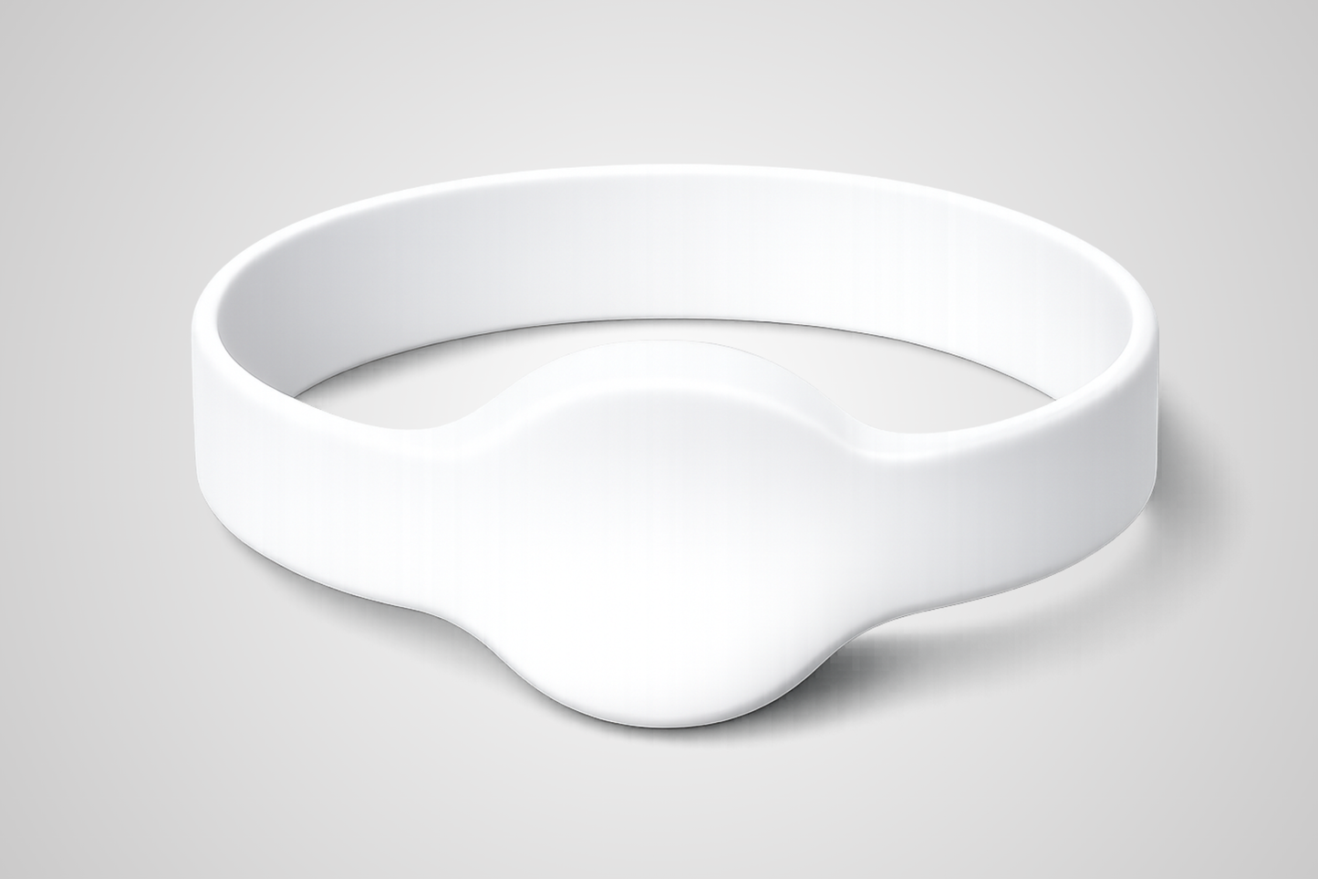 White NFC silicone wristband JM02 whitelabel from JM Band®.