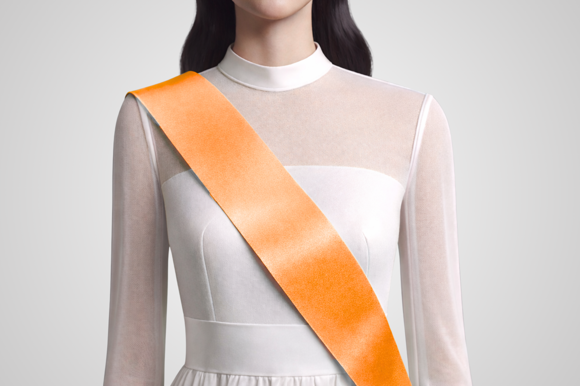 Orange order ribbon without print from JM Band®.