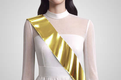 Metallic gold sash without print from JM Band®.