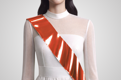 Medal ribbon in metallic red without print from JM Band®.