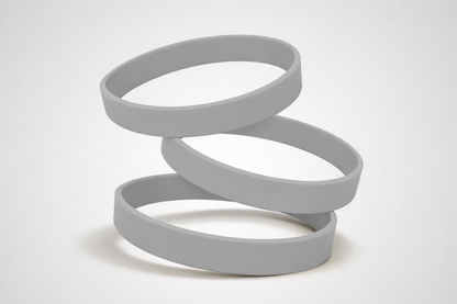 Gray Plain Silicone Wristbands. Buy Silicone Wristbands without print from JM Band®