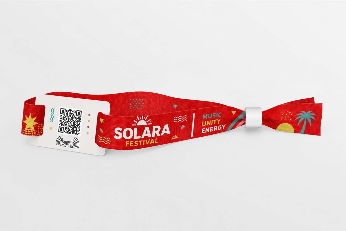 RFID fabric wristbands with print for easy access control