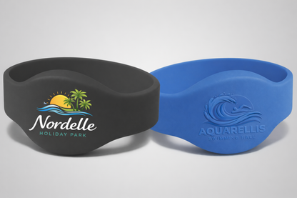 Silicone Wristbands with RFID and printing or embossing