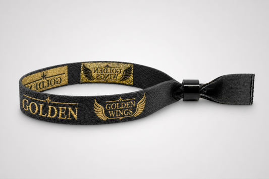 Festival Wristbands Woven with Metallic Thread