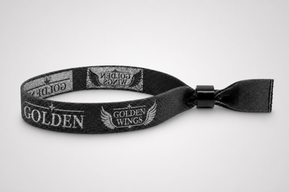 Festival Wristbands Woven with Metallic Thread