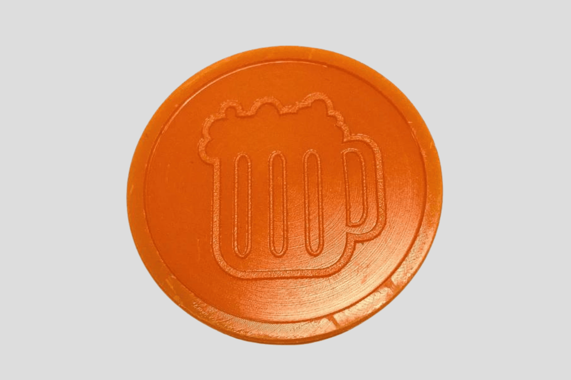 Embossed Plastic Tokens in Stock Tokens JM Band EU 1 Orange Beer 